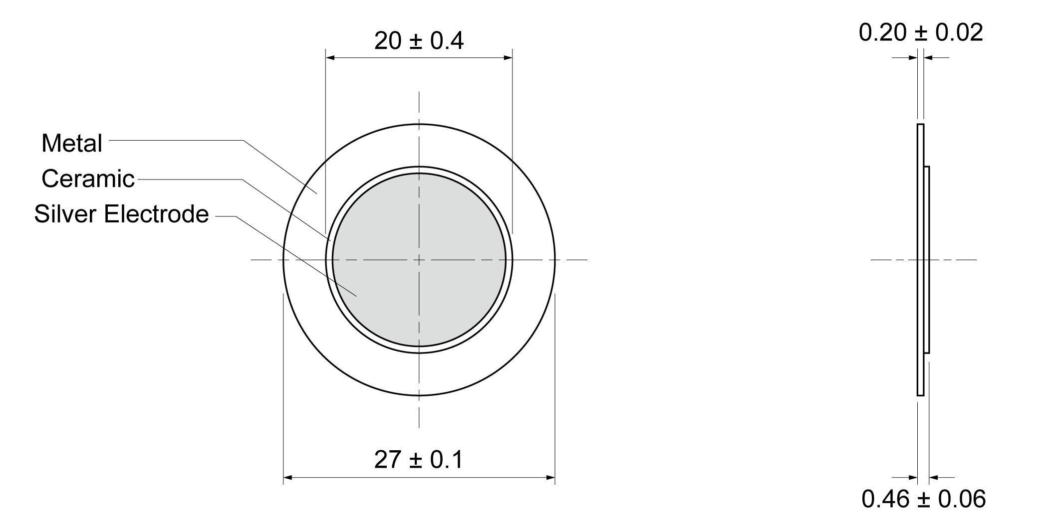 PDN270-0460S Mechanical Drawing